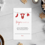 Tomten Baby Baby Shower Diaper Raffle Clothesline Tilläggskort<br><div class="desc">Vi firar att en liten helgdag blir glad med vår "Santa Baby" babyduschaktivitet för babyskabinen i Raffle Card! Med en minimalistisk utformning med en charmerande illustration av en baby-karosseri och känsliga helgdag.</div>