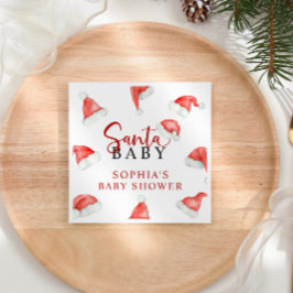 Tomten Baby jul, babyskor Napkins Pappersservett
