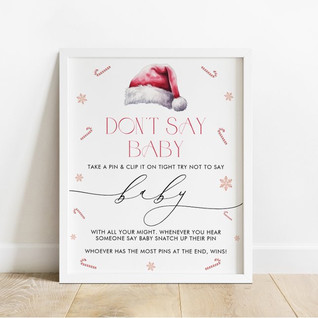Tomten Baby jul Säg inte att Baby Game Poster (Skapare uppladdad)