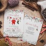 Tomten Baby, julklapp med begäran om Bok Inbjudningar<br><div class="desc">Juli Baby Baby Shower Gender Neutral-inbjudan med Bok-begäran</div>