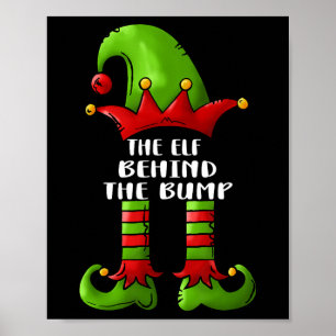 Tomten Bakom Kulens Jul Graviditetsannonsering Poster