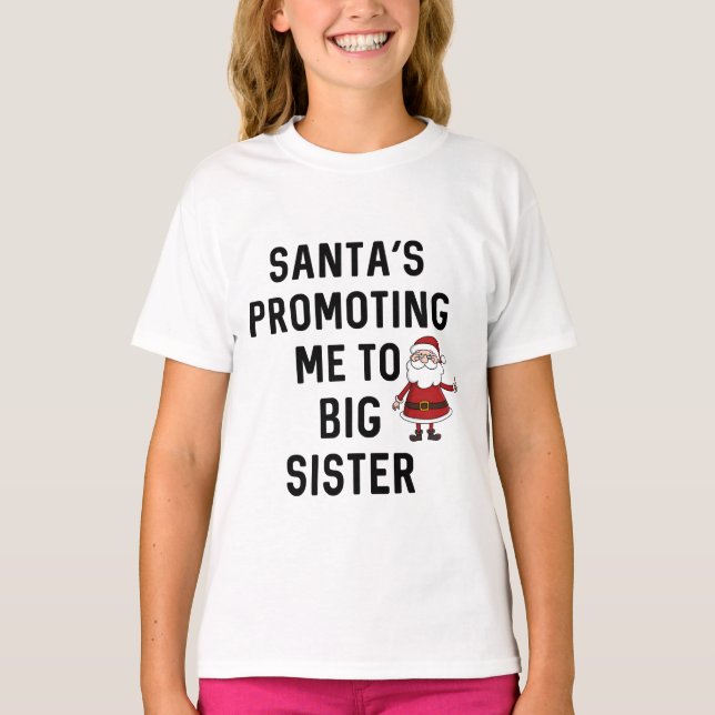 Tomten befordrar mig till Big Sister // jul T Shirt (Framsida)