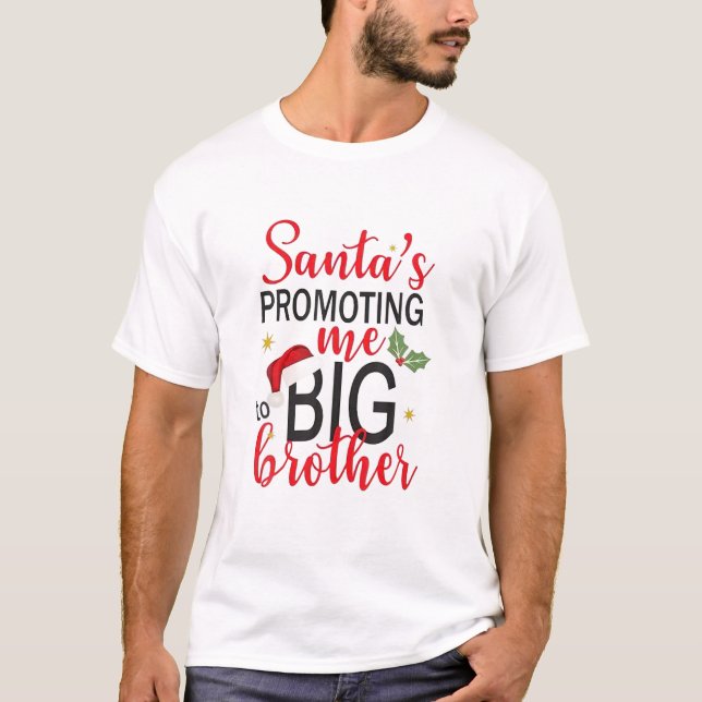 Tomten befordrar mig till storebror julklapp t shirt (Framsida)