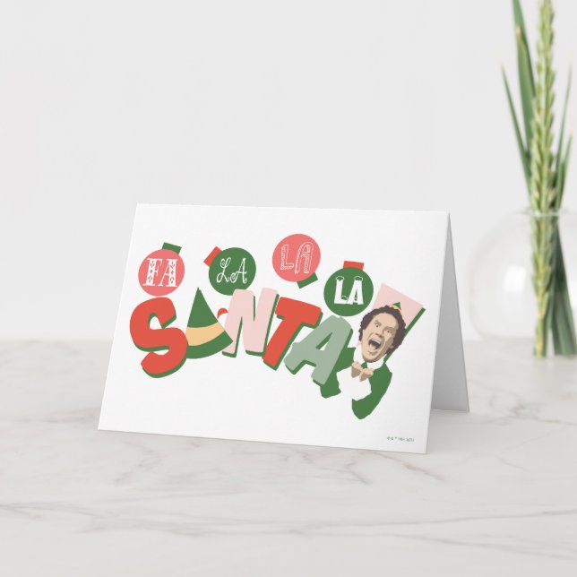 Tomten Buddy | Fa La La La Santa Kort (Framsida)