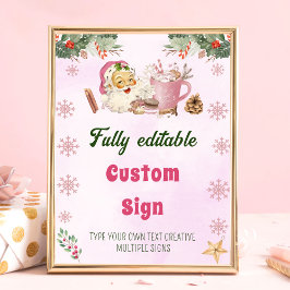 Tomten Cookies-julsignalen Party Bord Poster