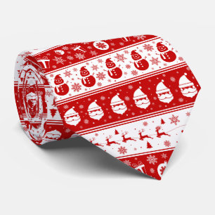 Tomten, Deers och Snöflingor White & Red-jul Slips
