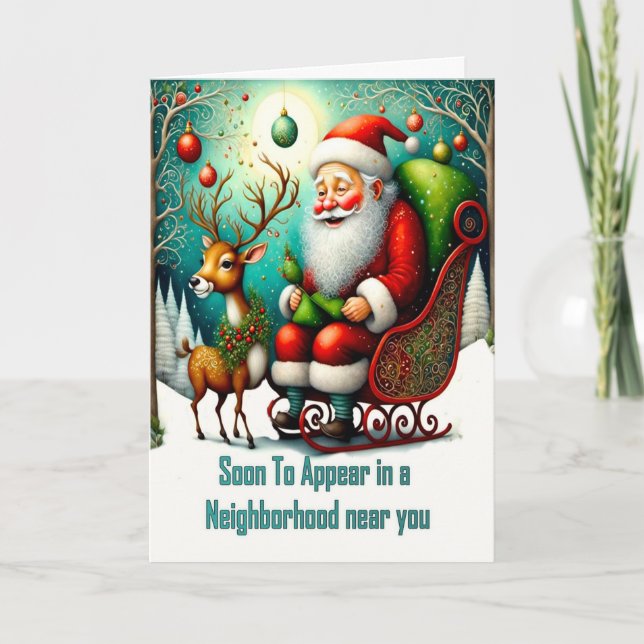 Tomten denna jul kort (Framsida)