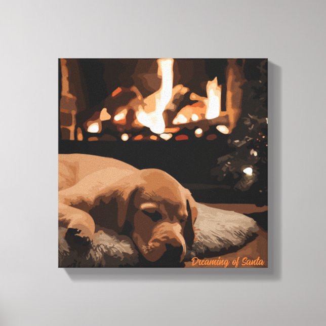 Tomten drömmer canvastryck (Framsida)