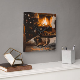 Tomten drömmer fyrkantig klocka