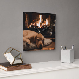 Tomten drömmer fyrkantig klocka