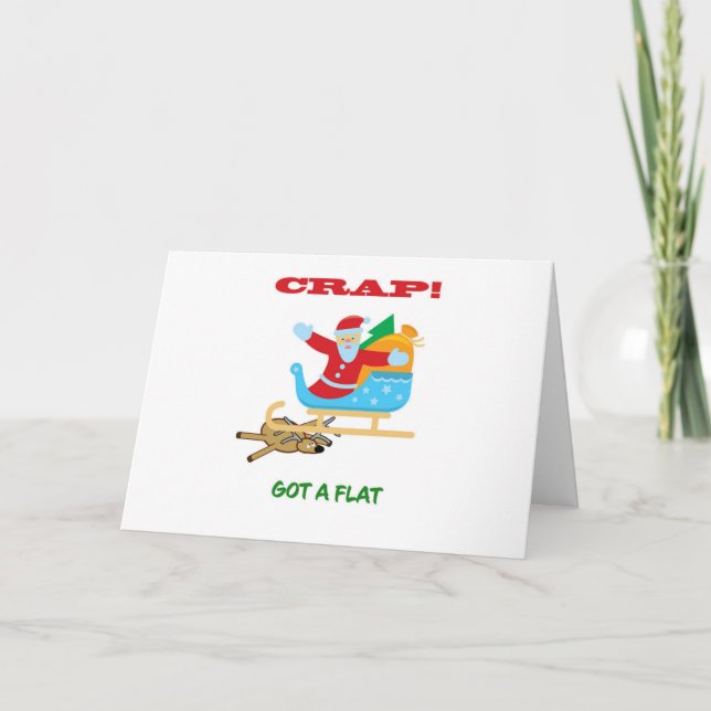 Tomten Fick En Slapp Päls -> Tomten fick en punkte Helgkort (Framsida)