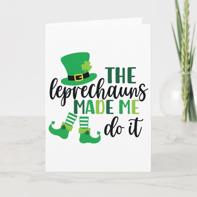 Tomten fick mig att göra det roliga St Patricks Da Kort (Framsida)