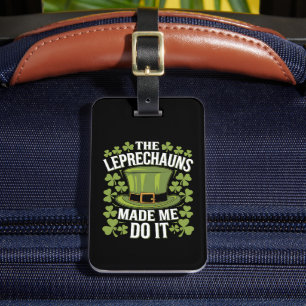 Tomten fick mig att göra det St Patrick's Day Bagagebricka