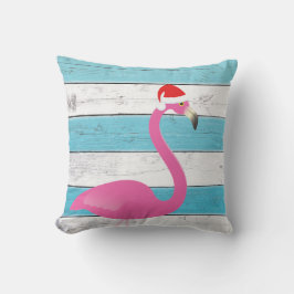 Tomten Flamingo på den yttre strimlade fyllningen Utomhuskudde