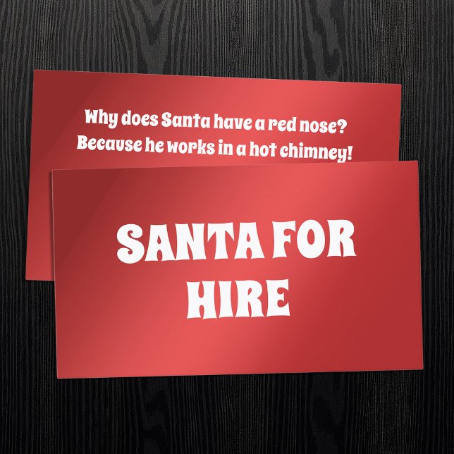 Tomten för Hire Joke Visitkort (Santa Business Cards (Red))