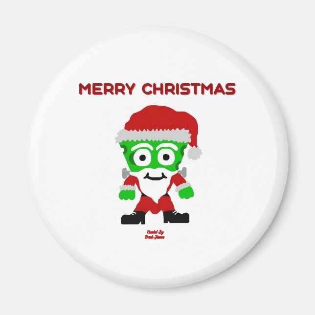 Tomten FrankenCheese Round Magnet (Framsidan)