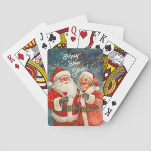 Tomten Fru Claus Gott nytt år, betalkort Casinokort