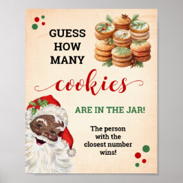 Tomten gissar hur många cookies som spelar julklap poster