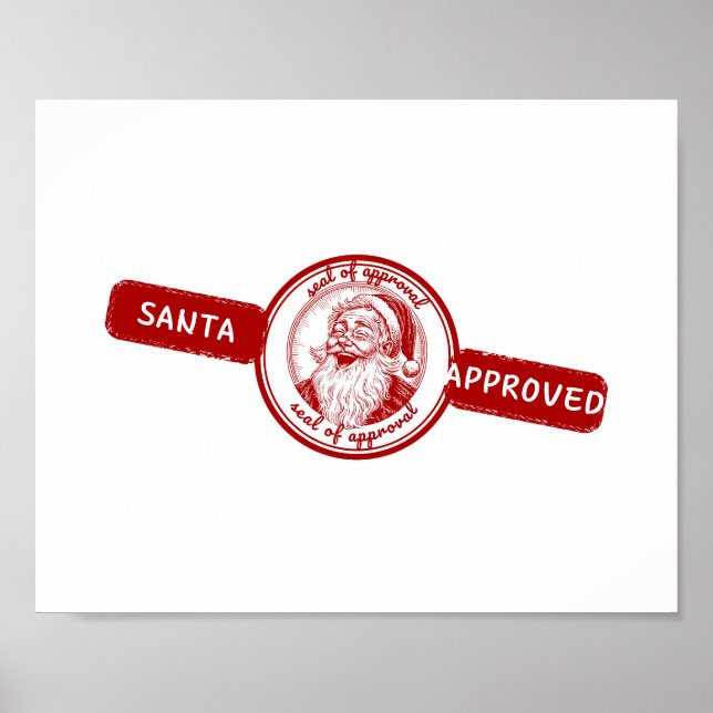 Tomten godkänd, jul frimärke, julglädje, julglädje poster (Framsidan)