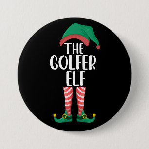 Tomten golfar golf familjen matchande jul knapp