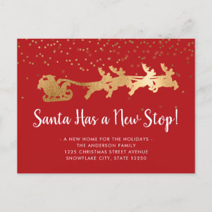 Tomten har en ny Stop Guld rener Helgdag Flytta Meddelande Vykort