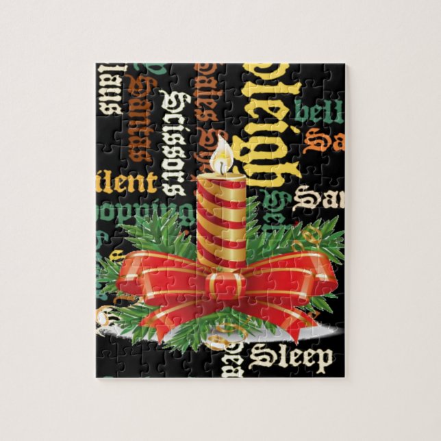 Tomten har en trevlig dag och en bättre natt.jpg pussel (Vertikal)