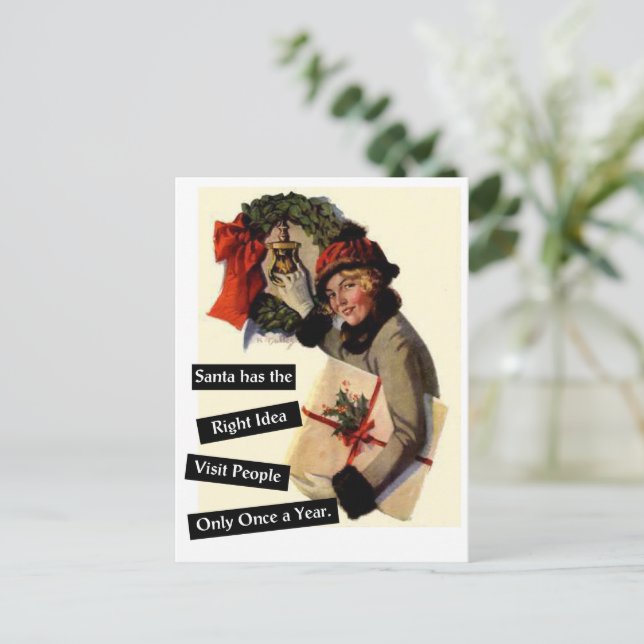 Tomten har högerna... helg vykort (Stående Fram)