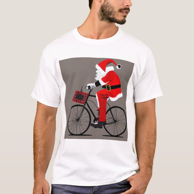 Tomten i Bike T Shirt (Framsida)