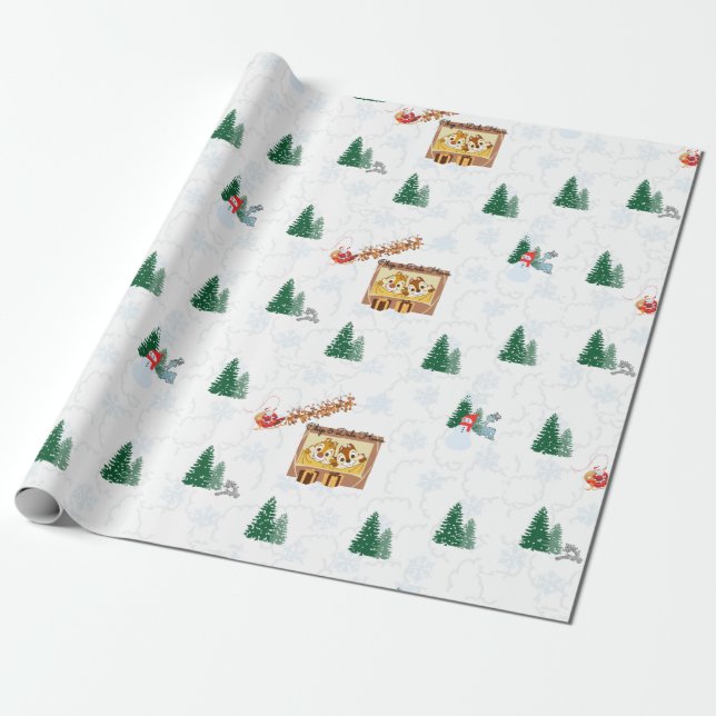 Tomten i Chip och Dale Home Gift Wrappers Presentpapper (Utrullad)