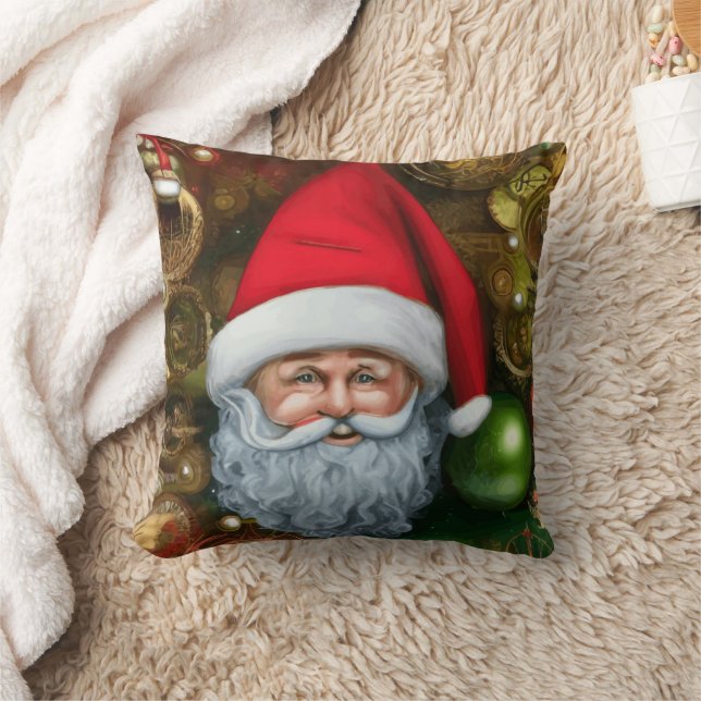 Tomten i julklapp - bakgrund kudde (Filt)