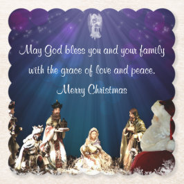 Tomten i Nativitet Underlägg Papper