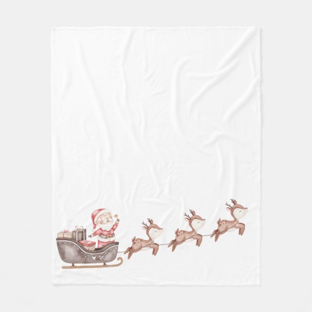 Tomten i Sleigh Fleece Blanket (Framsidan)
