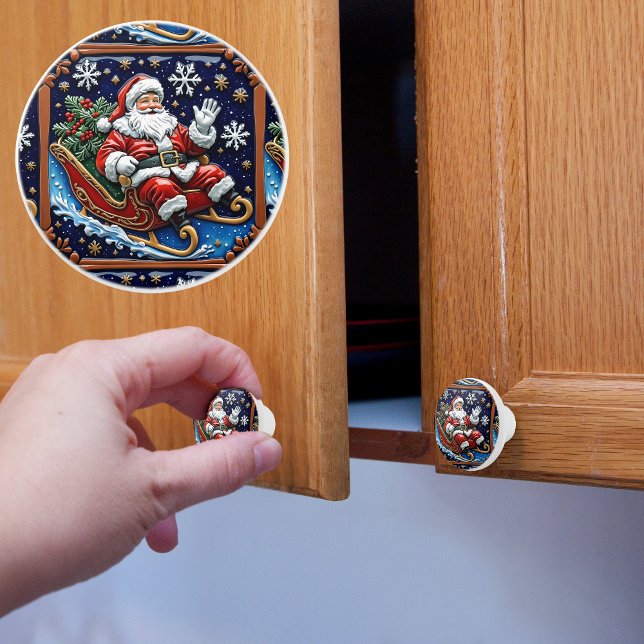 Tomten i Sleigh-julen Knopp (Skapare uppladdad)