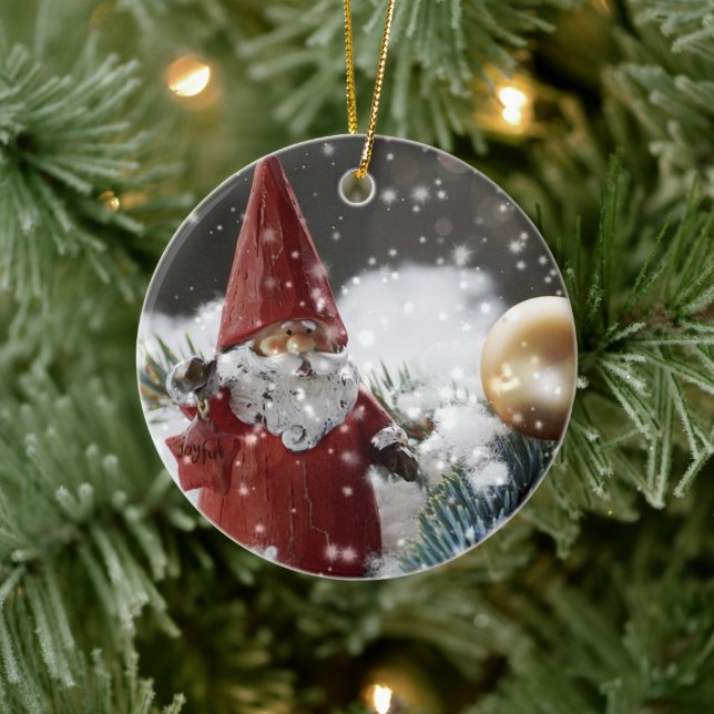 Tomten i Snö Julgransprydnad Keramik (Träd)