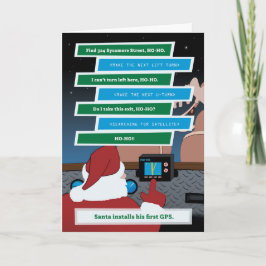 Tomten installerar ett GPS (standard) Helgkort