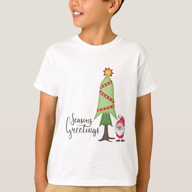 Tomten julhälsningar tee (Framsida)