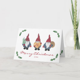 Tomten julklapp helgkort