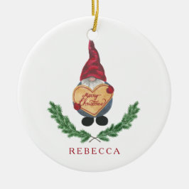 Tomten julprydnad julgransprydnad keramik