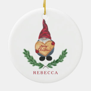 Tomten julprydnad julgransprydnad keramik