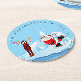 Tomten kan inte skata jul Party Underlägg Papper Rund