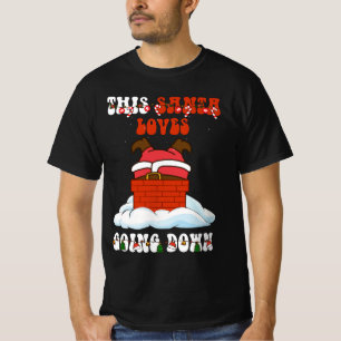 Tomten Kärlek som går ner Skorsten Funny Christma T Shirt
