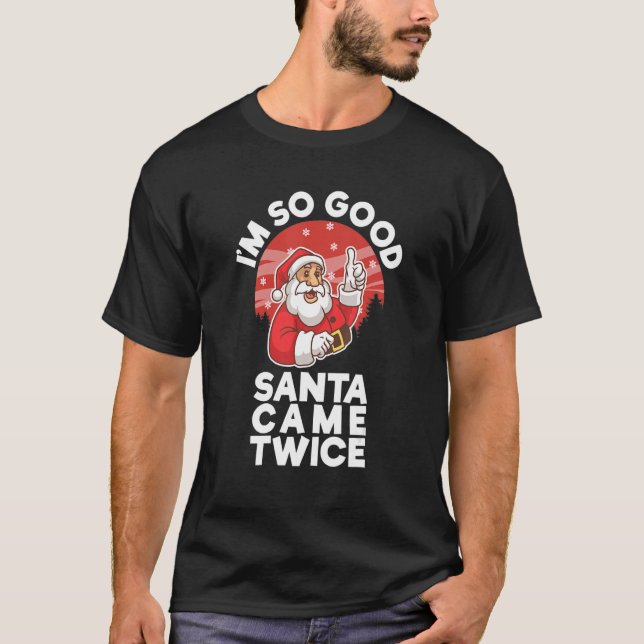 Tomten kom två gånger till jul Party T Shirt (Framsida)