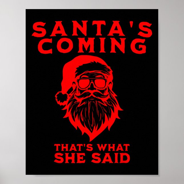 Tomten kommer Det är vad hon sa Opassande  Poster (Framsidan)