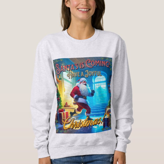 Tomten kommer från Skorsten! T Shirt (Framsida)