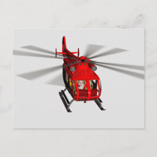 Tomten kommer in i en Heli Vykort