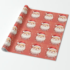 Tomten kommer söta julpresentpappersark presentpapper