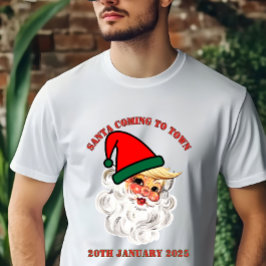 Tomten kommer till den politiska satiren t shirt