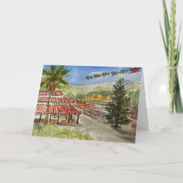 Tomten kommer till Woodside Helgdag Card Tack Kort