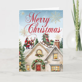 Tomten kraschade med Sleigh Home Insurance Helgkort