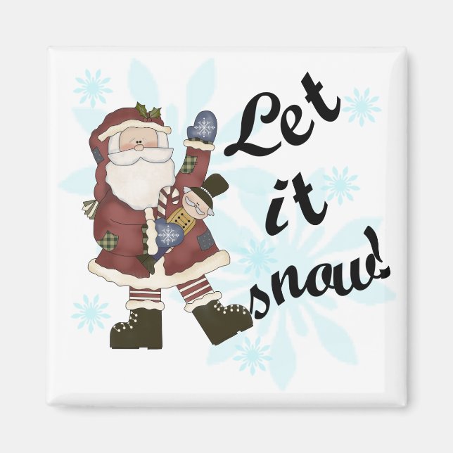 Tomten, Låt det snöa T-tröjor och presenter Magnet (Framsidan)